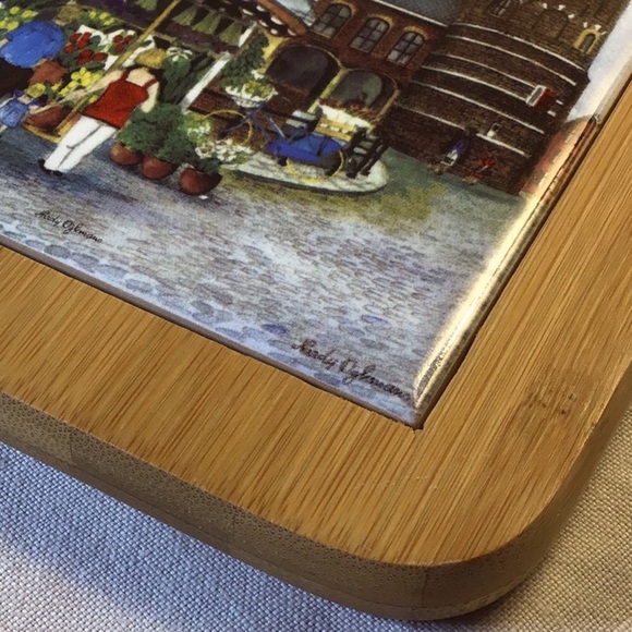 DELFTWARE 🇳🇱 AMSTERDAM TILE TRIVET BAMBOO FRAME - Picture 2 of 5
